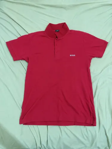 GOLA POLO ORIGINAL DA BOSS VERMELHA