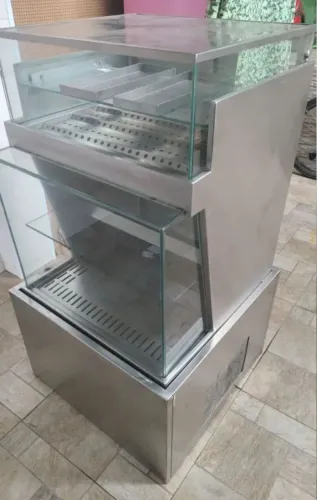 VITRINE DE VIDRO QUENTE E FRIO