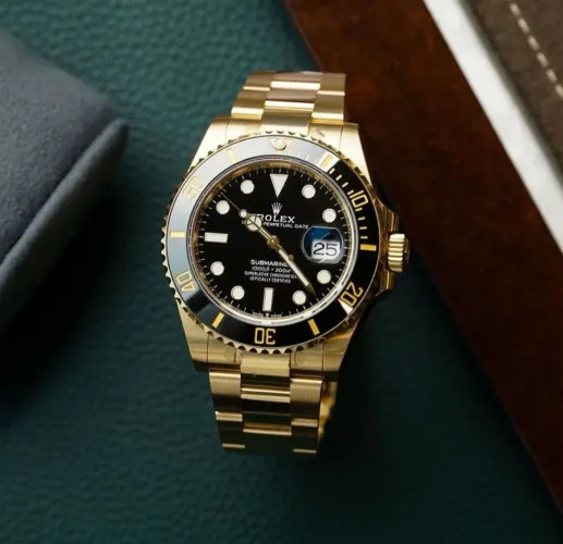 Rolex Submariner Automático Dourado Premium 
