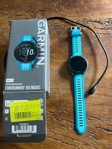 Smartwatch Garmin Forerunner 165 Music - Semi-novo (2 meses de uso)