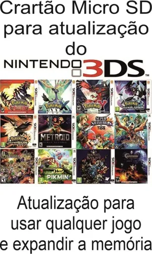 Todos os jogos para Nintendo 3DS - Micro Sd - Destrave seu aparelho conosco via Zap.