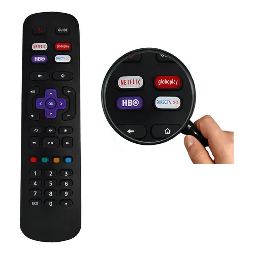 Controle Remoto Tv Semp Tcl Toshiba Roku Smart Led