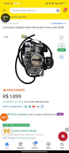 Carburador Falcon NX4 Original 