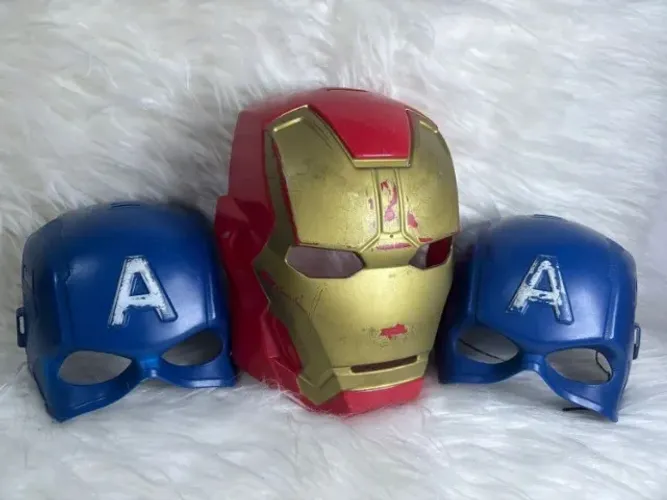 Máscaras Heróis Vingadores - Homem de Ferro e Capitão América