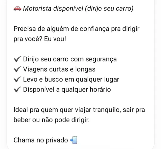 Motorista Particular 