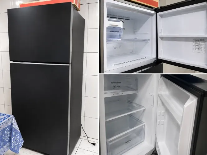 Geladeira Samsung Duplex RT42 Evolution SmartThings AI 415L Black Inox