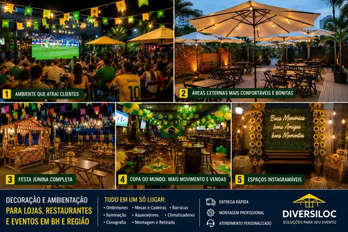 Decoração para Lojas, Restaurantes, Copa do Mundo e Festa Junina | BH