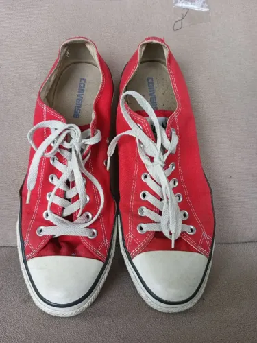 Tênis Converse All Star Chuck Taylor Vermelho Cano Baixo -  Tamanho 41/42