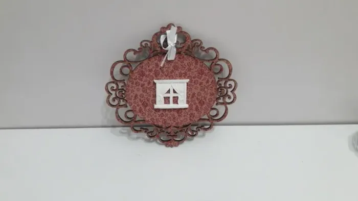 Quadrinhos Provençais em MDF - Corte a Laser com Aplique em Resina | Venda em lote 