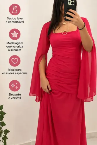 Vestido vermelho de festa