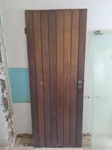 Porta de madeira maciça jatobá + forro!