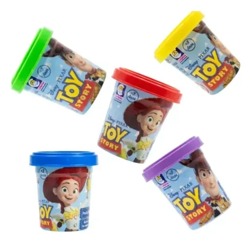 Kit Massinha De Modelar Toy Story Cotiplás 05 Potes Colorido
