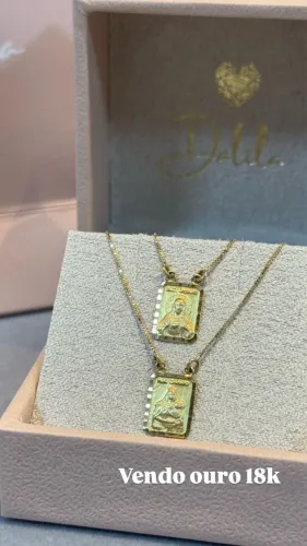 Escapulário Masculino ouro 18k
