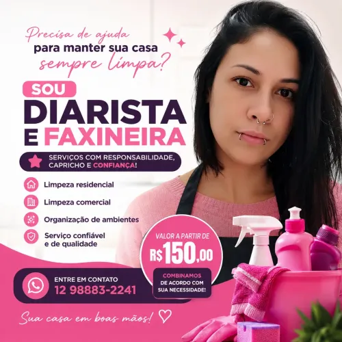 Diarista e faxineira 