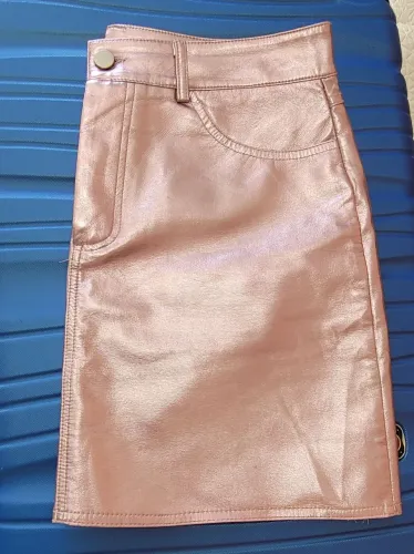 Saia Metalizada Rosa Tam G