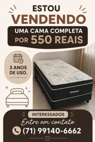 Cama Box Ortobom SuperPocket Solteiro 88x188 - Muito Conservada | R$ 550