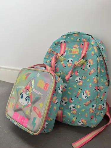 Mochila e Lancheira Unicórnio