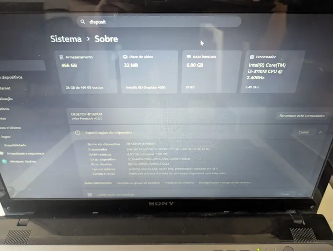 Notebook Sony
