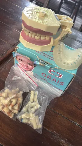 Manequim odontológico de dentista e perio
