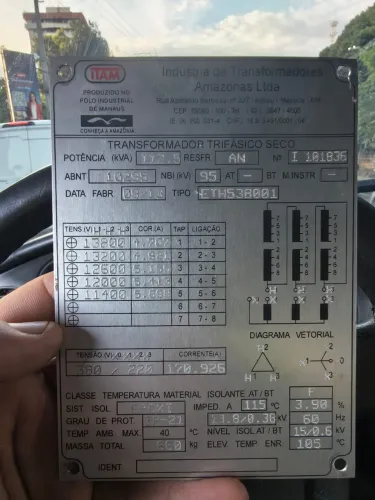 Transformador 112,5 KVA ITAM 