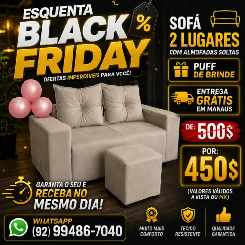 Promoção sofá 2 lugares! Entrega grátis