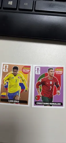 Extra sticker do Cristiano Ronaldo e Luis Díaz - valor R$ 600,00
