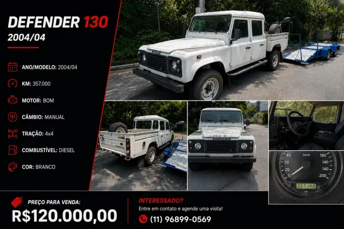 Land Rover Defender 130 TDI CD Diesel 2004