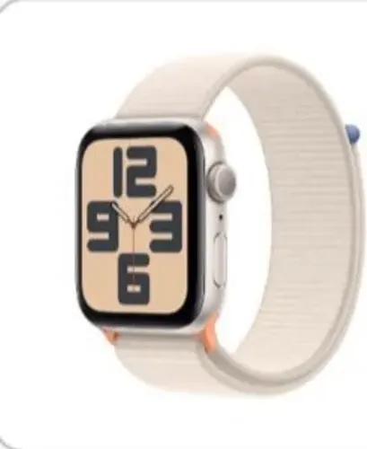 Apple Watch SE 44 mm MRE63LL A2723 GPS - Starlight Aluminum/Starlight Sport Loop