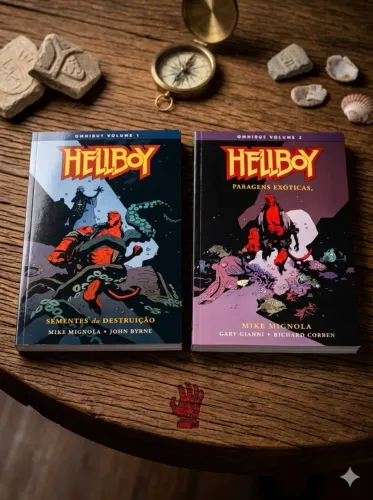 Combo Hellboy Omnibus Vol 1 + Vol 2 (Mythos) - Perfeito Estado