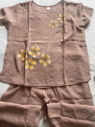 Conjunto calça e blusa seda tam M