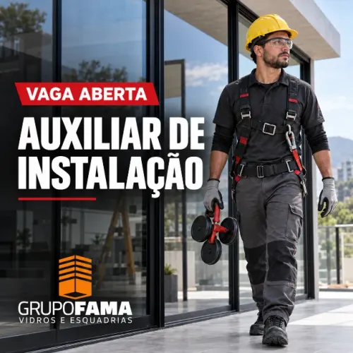 Auxiliar de instalação de vidros e esquadrias de aluminio