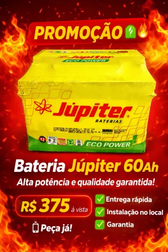Bateria 60ah Júpiter 1 ano de garantia 
