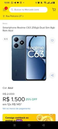Celular realme c63 