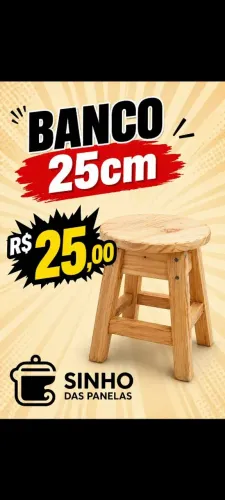 Banco pequeno 25cm R$25,00