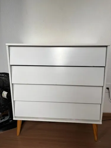 Cômoda 4 gavetas grandes - Quarto Bebê / Criança / Infantil 