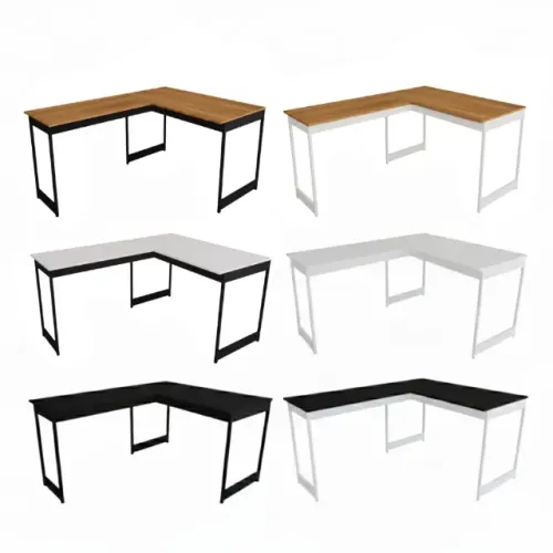 Mesa Em L Estilo Industrial Escrivaninha De Canto Escritório Estudo