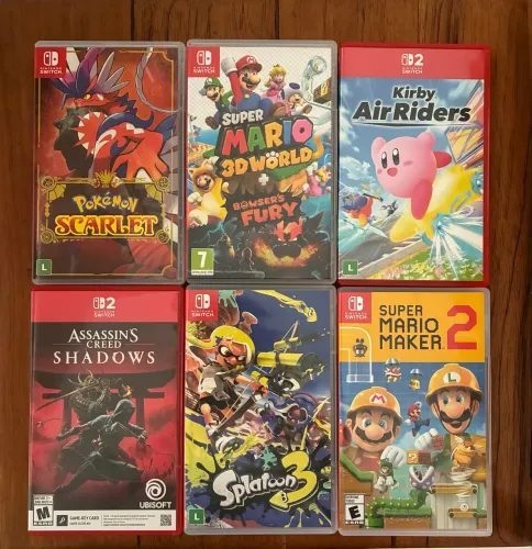 Jogos Nintendo switch 2 e switch 1