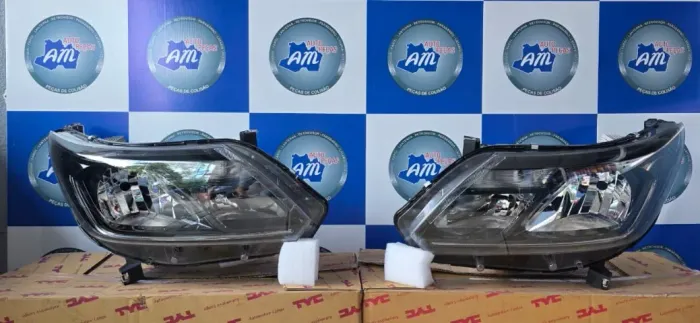 farol nova S10 17/24  c/led  friso preto