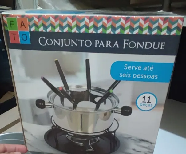 Conjunto para fondue inox novo 