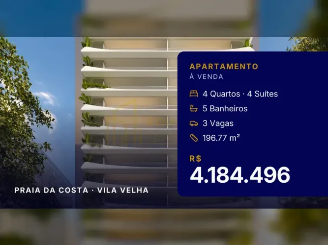 Seu novo lar na Praia da Costa: apartamento de alto padrão em Vila Velha!