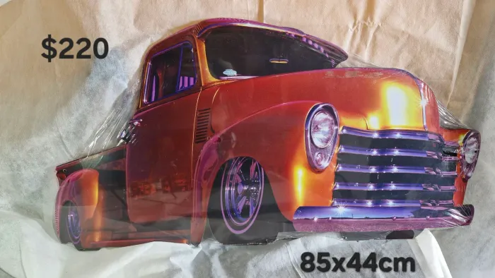 Painel Decorativo - Caminhonete Clássica Custom 