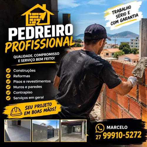 Pedreiro Profissional - Orçamento GRATUITO!