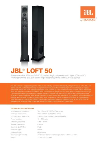 Caixas torre jbl loft50 raridade