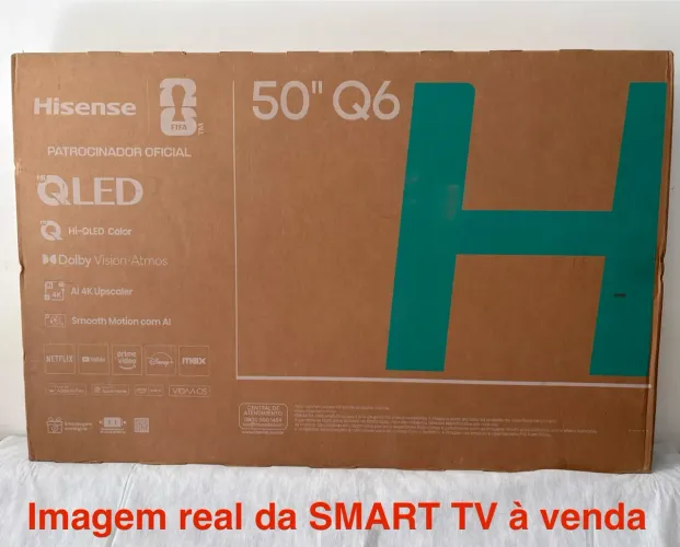 Smart TV Hisense (50 polegadas | QLED | 4K | WiFi) **NOVA | NA CAIXA | LACRADA**