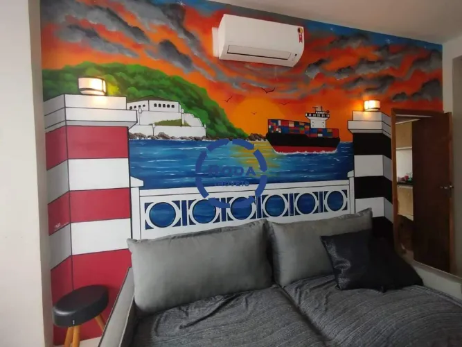 APARTAMENTO MOBILIADO COM VISTA MAR À VENDA BOQUEIRÃO