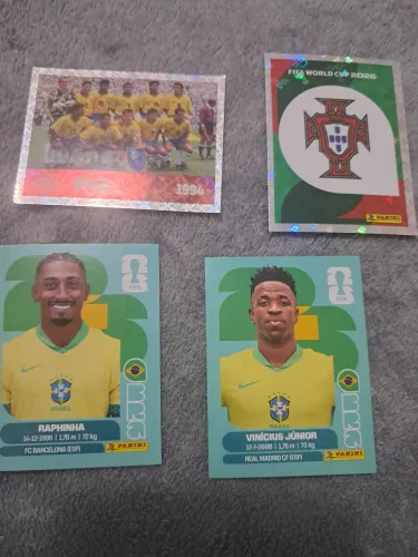 Combo vini Jr Raphinha foto do time brasil e escudo de Portugal