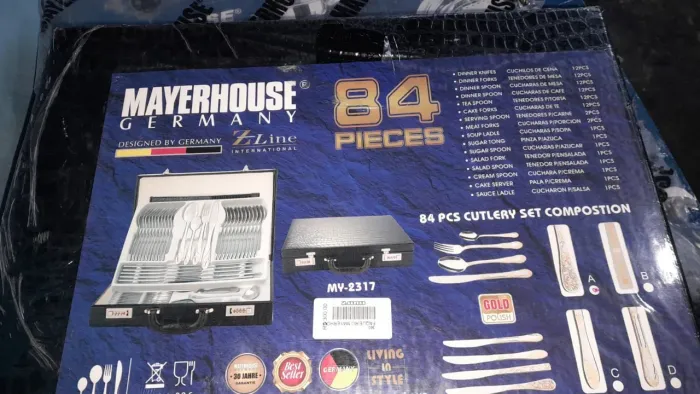 conjunto de talheres Mayerhouse Germany de 84 peças em uma maleta