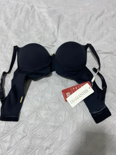 Sutiã Lingerie Sustentação Preto - Diamantes
