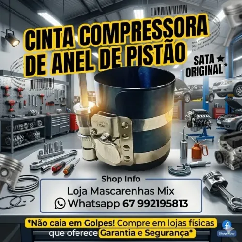 Cinta Compressora para Anéis de Pistão 4 Pol. 53mm a 175 mm Cod:089