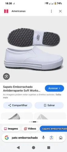 Sapato emborrachado para limpeza